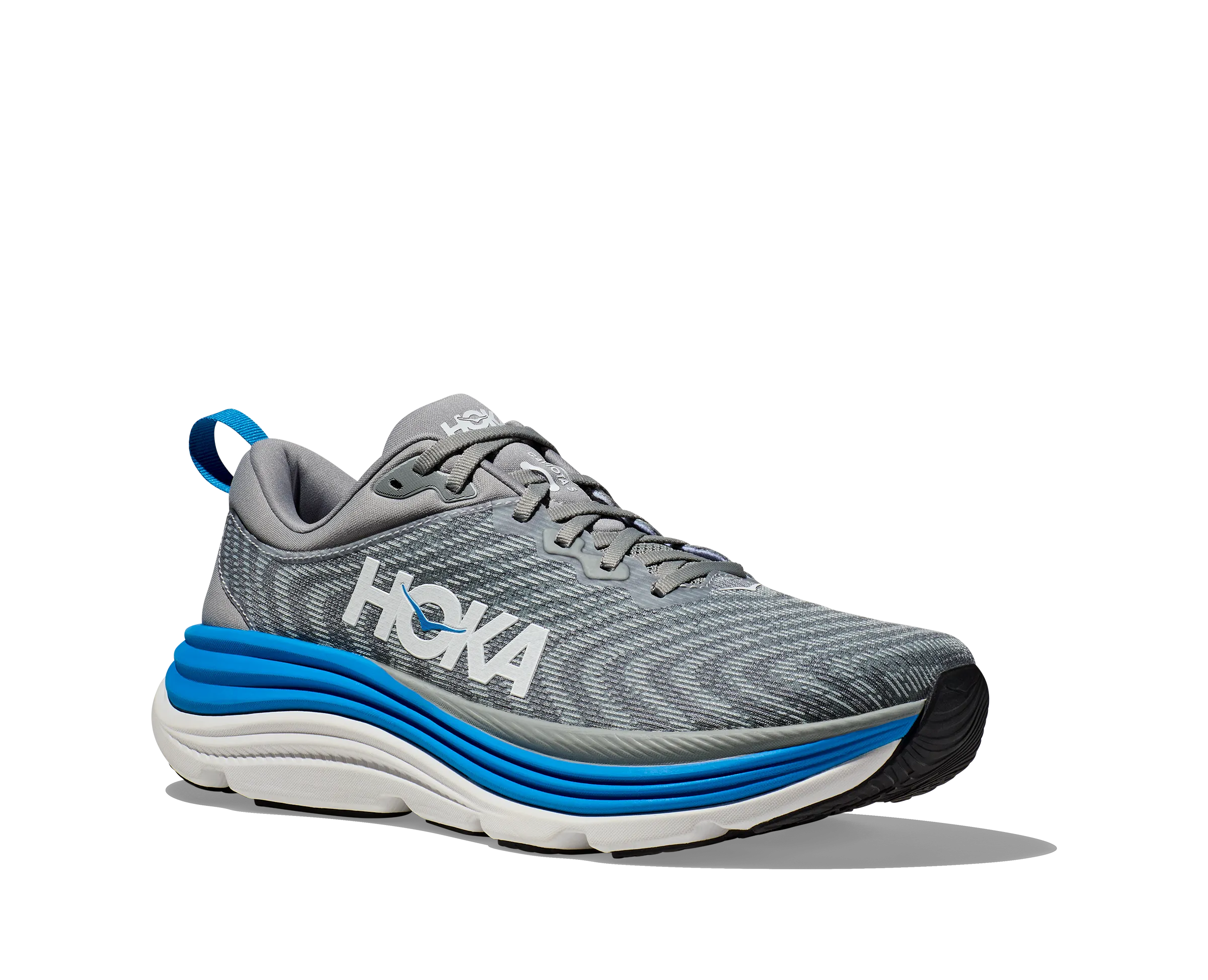 Men's Hoka Gaviota 5 Color: Limestone / Diva Blue (WIDE WIDTH)