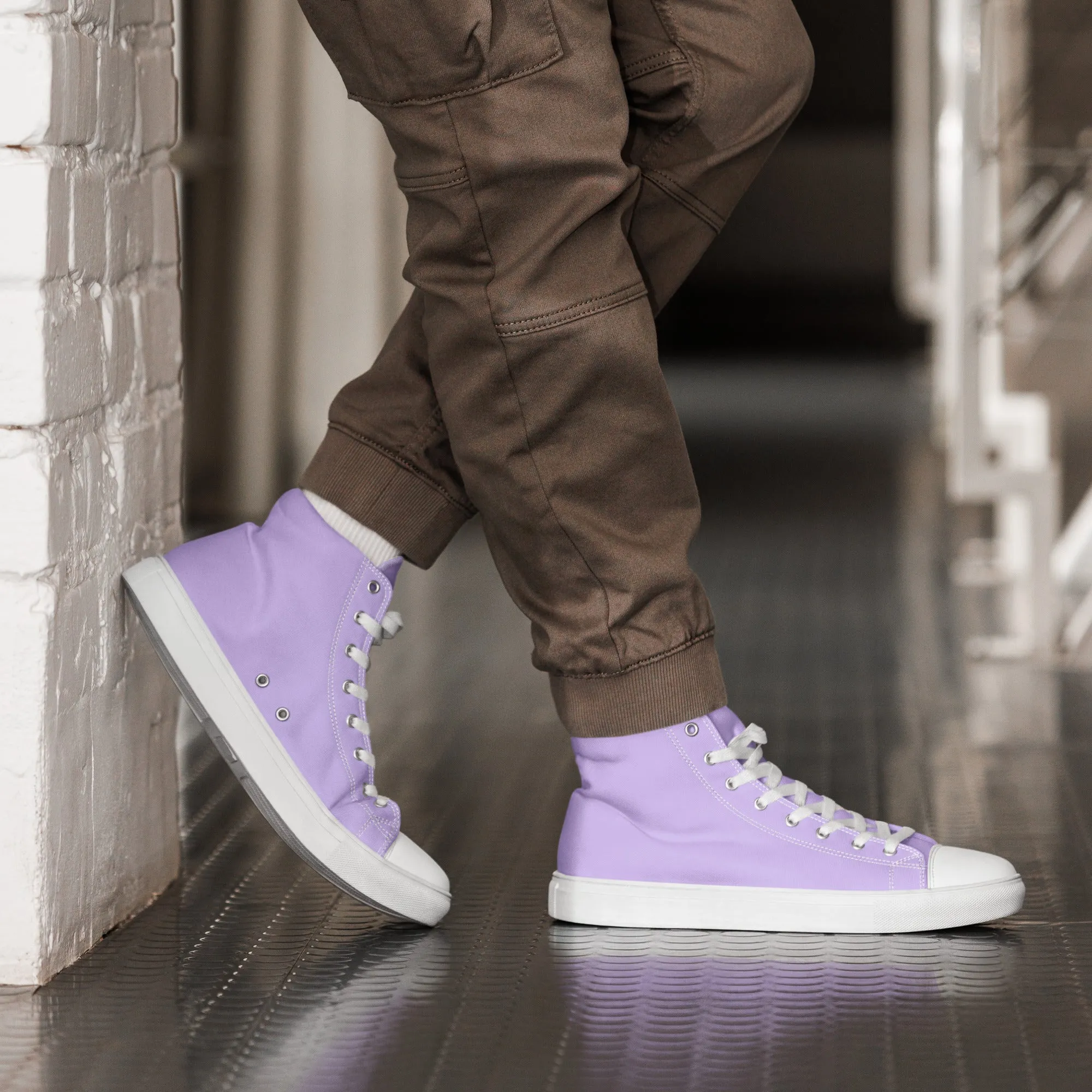 Men's Lavender High Top Shoes