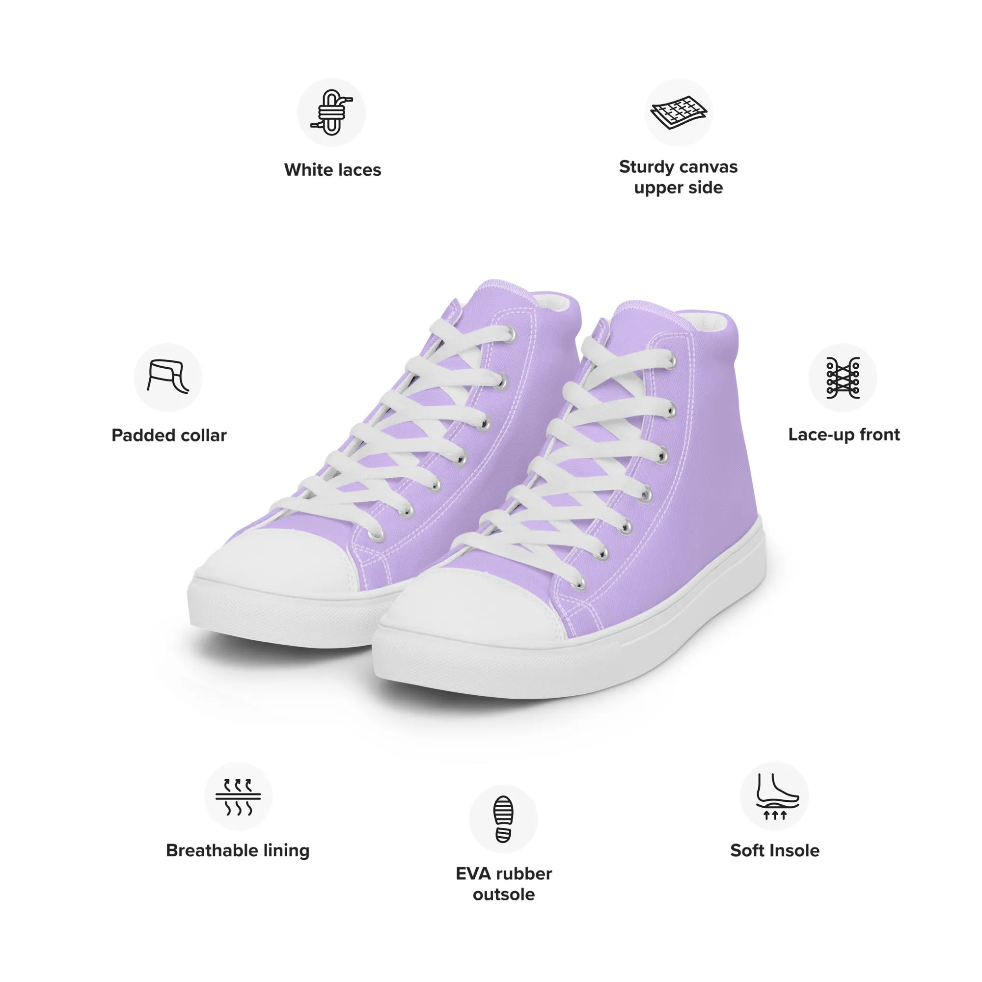 Men's Lavender High Top Shoes