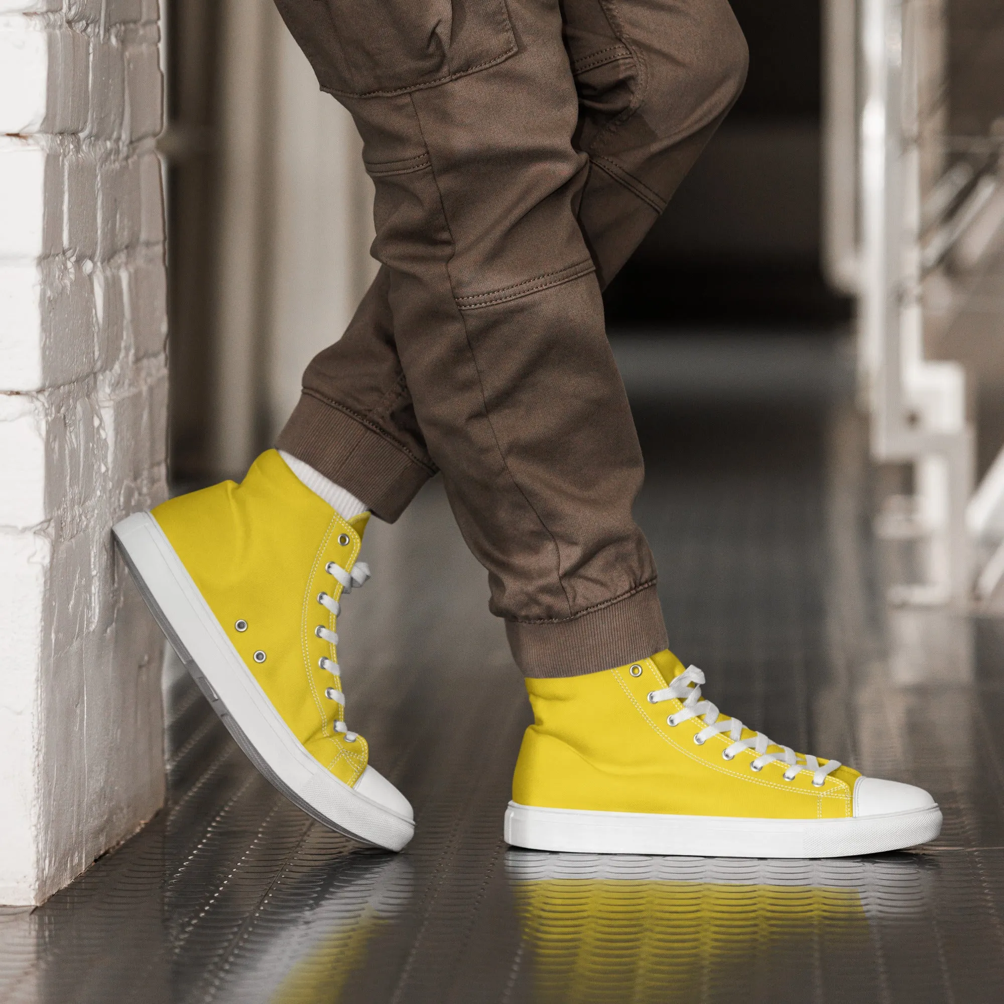 Men’s Yellow High Top Shoes