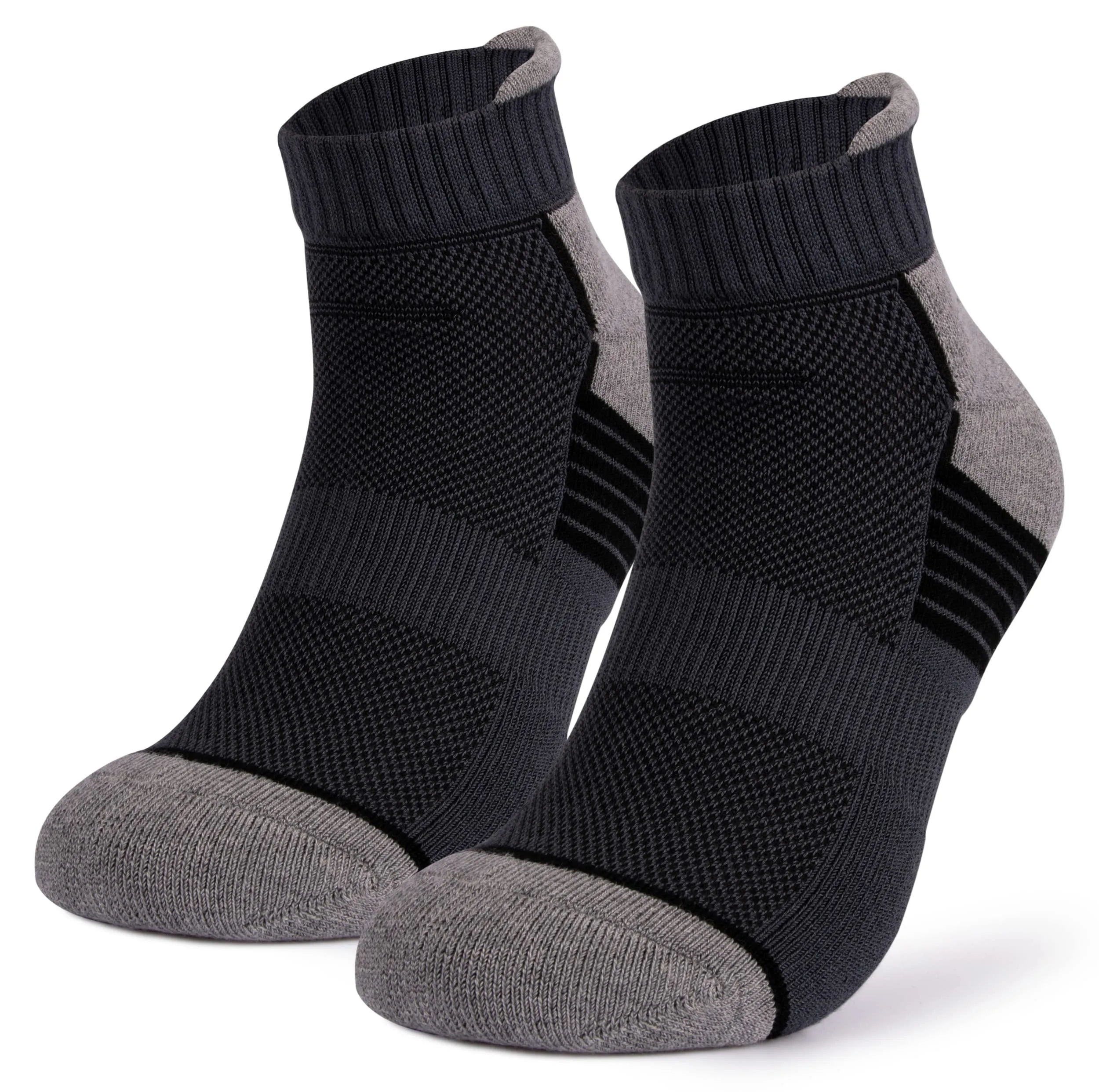 Mush Bamboo Performance Socks for Men || Sports & Casual Wear Ultra Soft, Anti Odor, Breathable Ankle Length Pack of 3 UK Size 6-10 (Grey, 3)