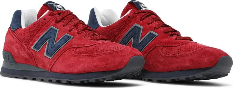 New Balance 574 Made In USA 'Red Blue' Sneakers, Red