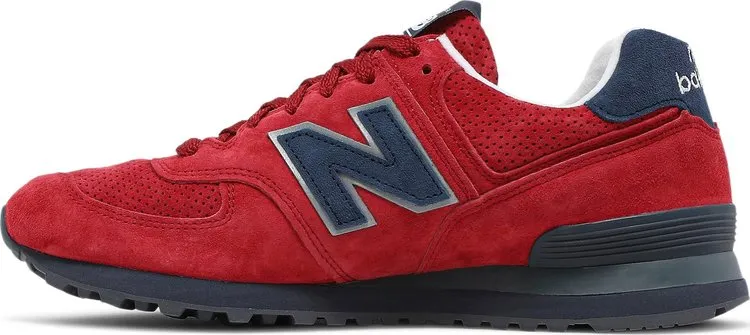 New Balance 574 Made In USA 'Red Blue' Sneakers, Red