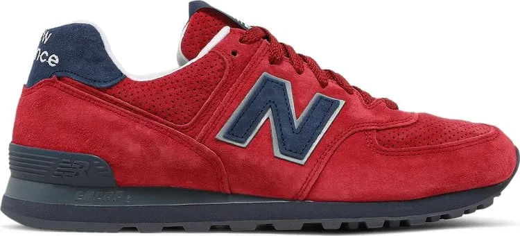 New Balance 574 Made In USA 'Red Blue' Sneakers, Red