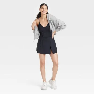 New - JoyLab Women's Corset Detail Athletic Active Dress with Shorts Pockets