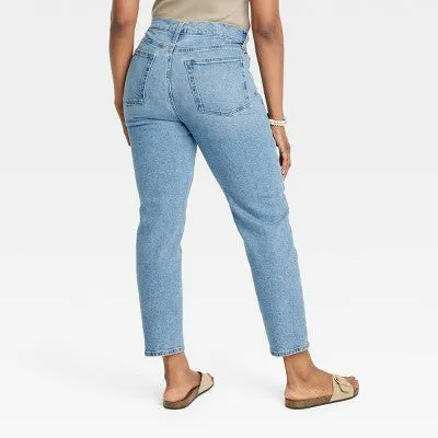 Open Box - Women's Mid-Rise 80's Slim Fit Jeans - Universal Thread Light Wash 4