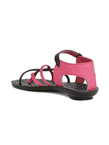 Paragon Women's Pink/Black Outdoor Sandals - 8 UK (40.5 EU) (PU7125L-Pink-Black)