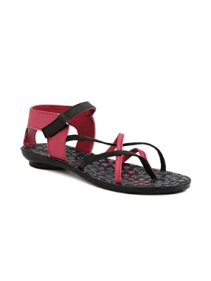 Paragon Women's Pink/Black Outdoor Sandals - 8 UK (40.5 EU) (PU7125L-Pink-Black)