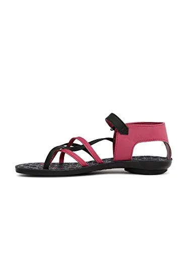 Paragon Women's Pink/Black Outdoor Sandals - 8 UK (40.5 EU) (PU7125L-Pink-Black)