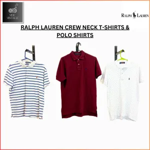 RALPH LAUREN CREW T-SHIRTS & POLO SHIRTS - 28 PCS (BUNDLE 4)