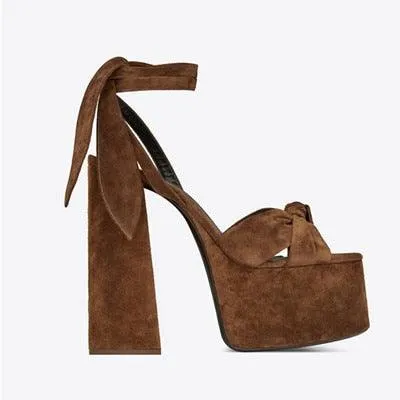 Retro High Chunky Strap Peep Toe Heel