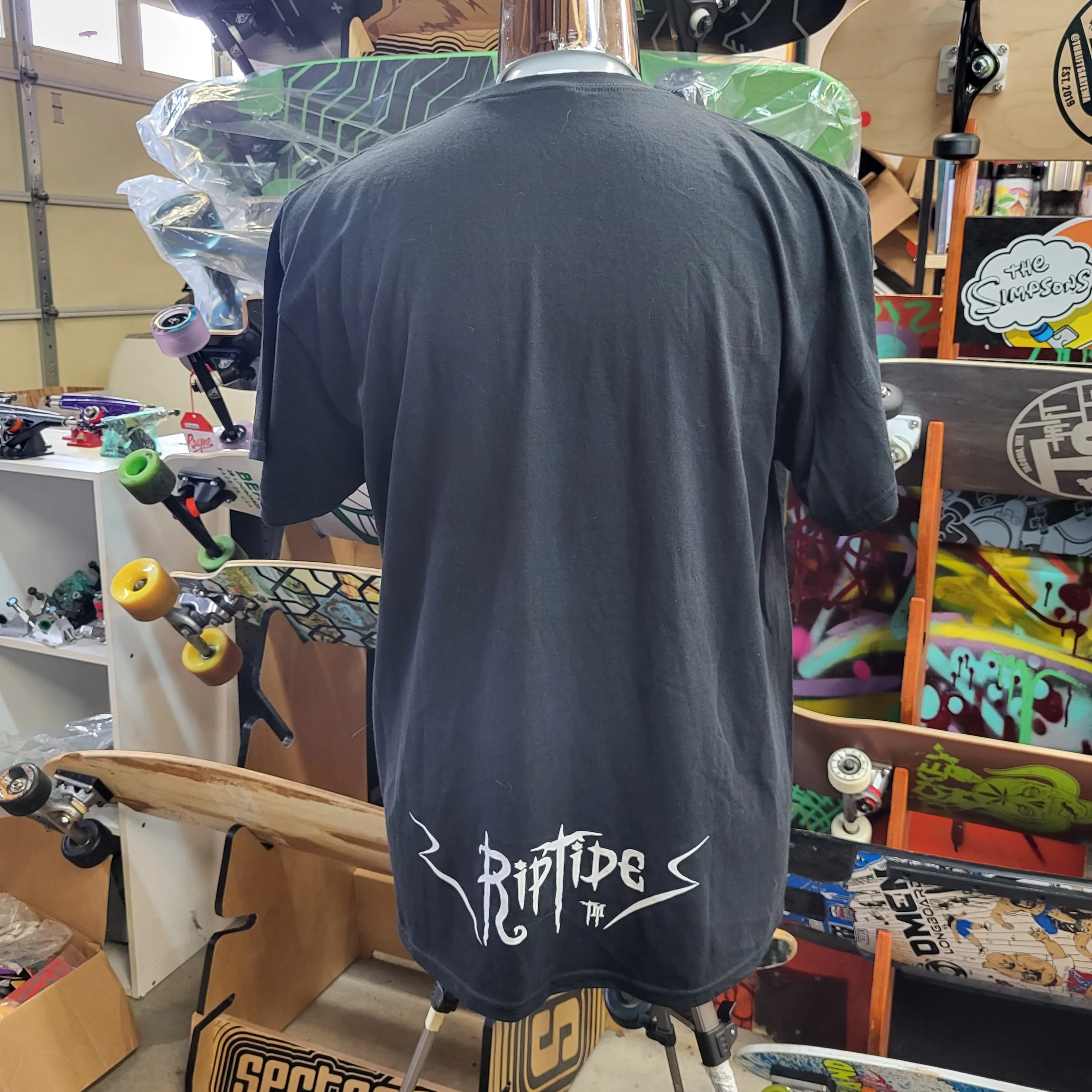 Riptide Sports - White Logo Black tee