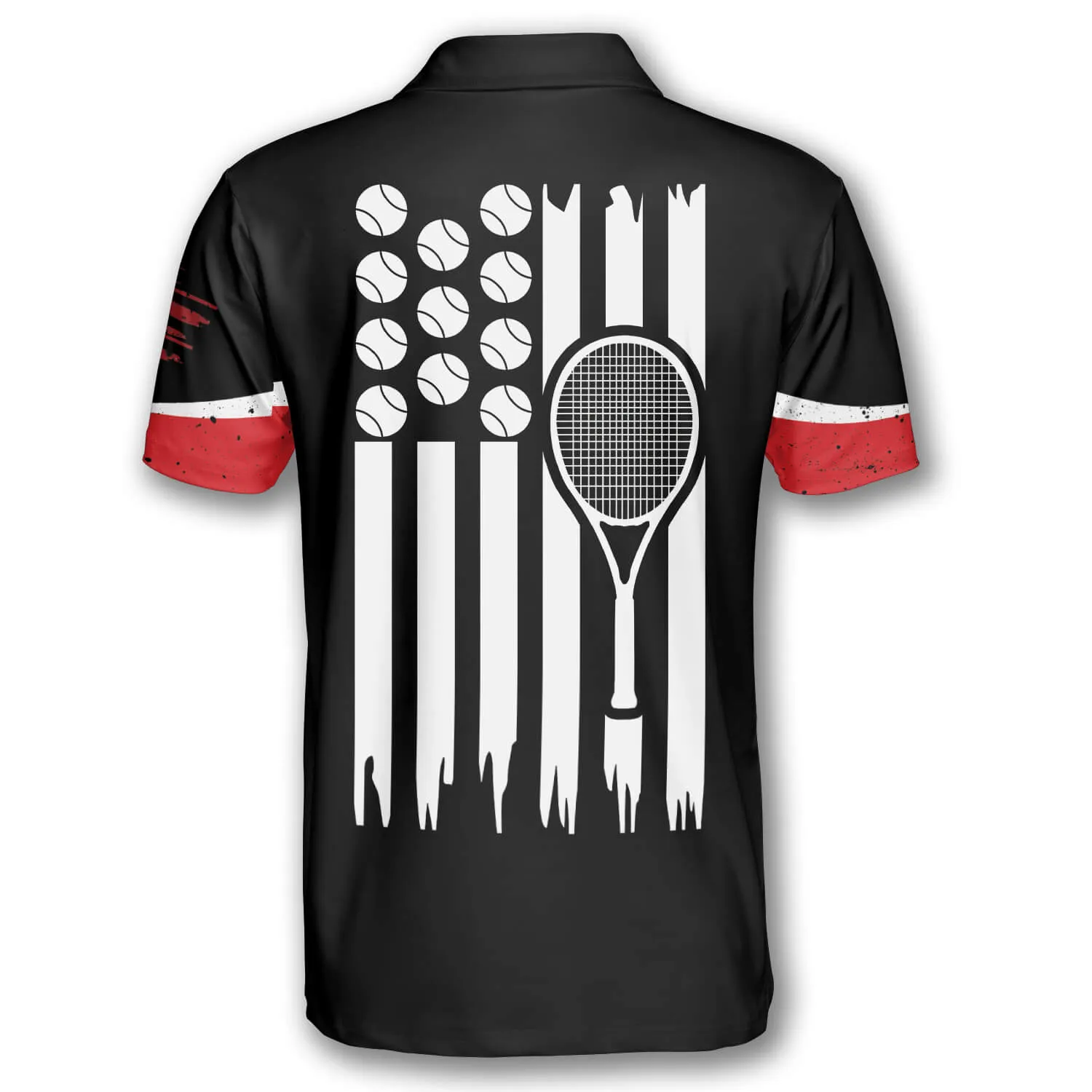 Tennis Usa Flag Emblem Custom Polo Tennis Shirts for Men