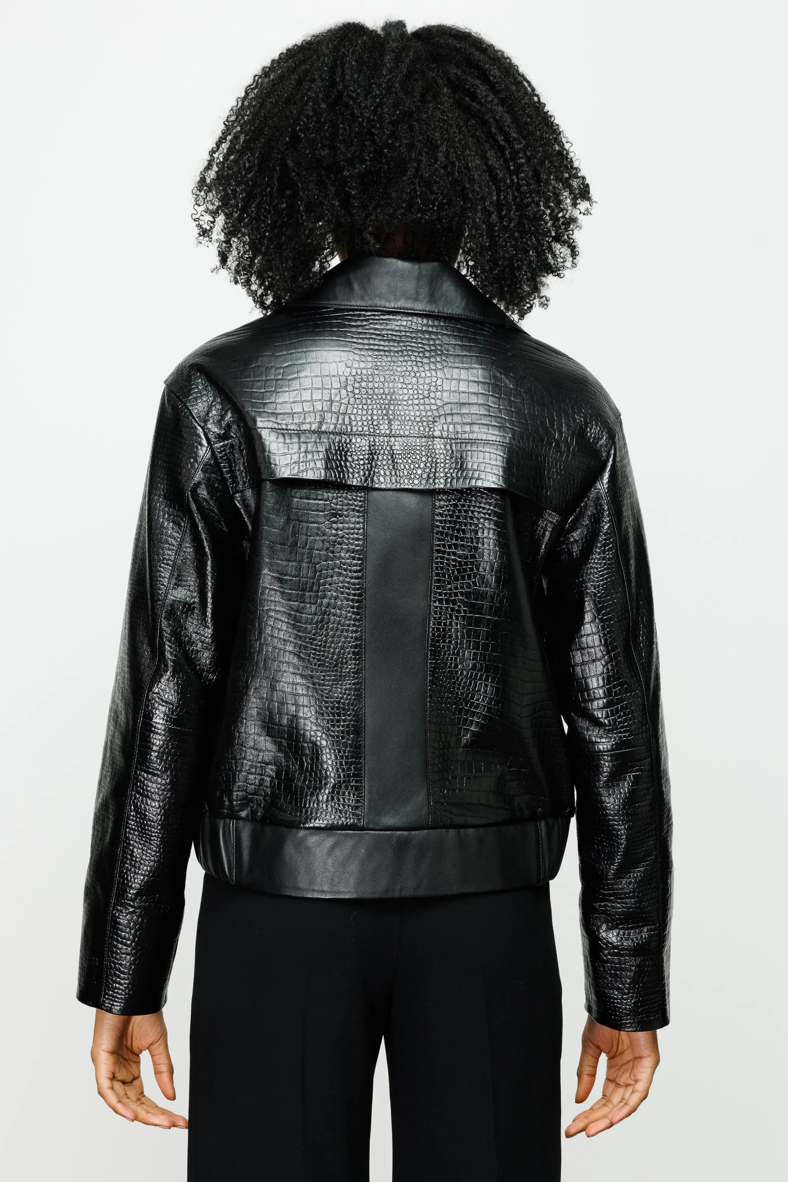 The Frozen Black Leather Women Jacket