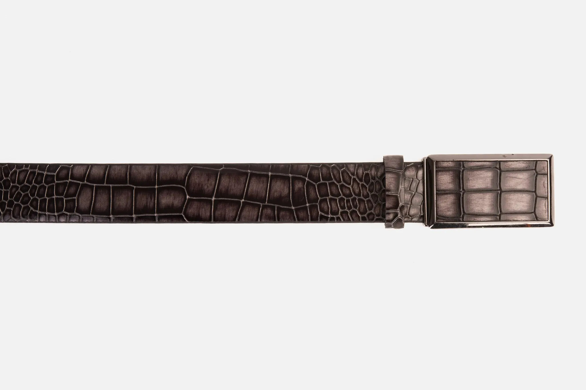 The Mississippi Gray Leather Belt