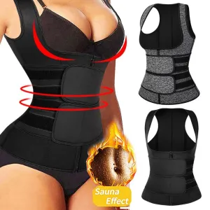 Trending Sauna Waist Trainer Corset With Sweat Belt Women Shapewear Body Shaper Weight Loss Compression Trimmer Workout Fitness(FH)(FHW1)(1U31)(1U24)