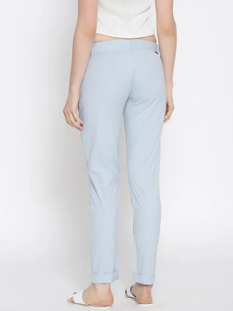 Women Solid Cropped Trousers