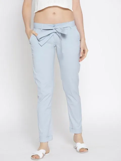 Women Solid Cropped Trousers