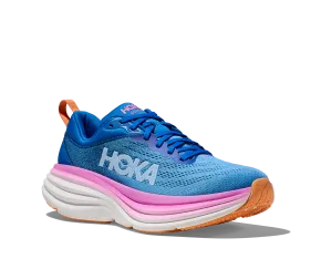 Women's Hoka Bondi 8 Color: Coastal Sky / All Aboard (WIDE WIDTH)