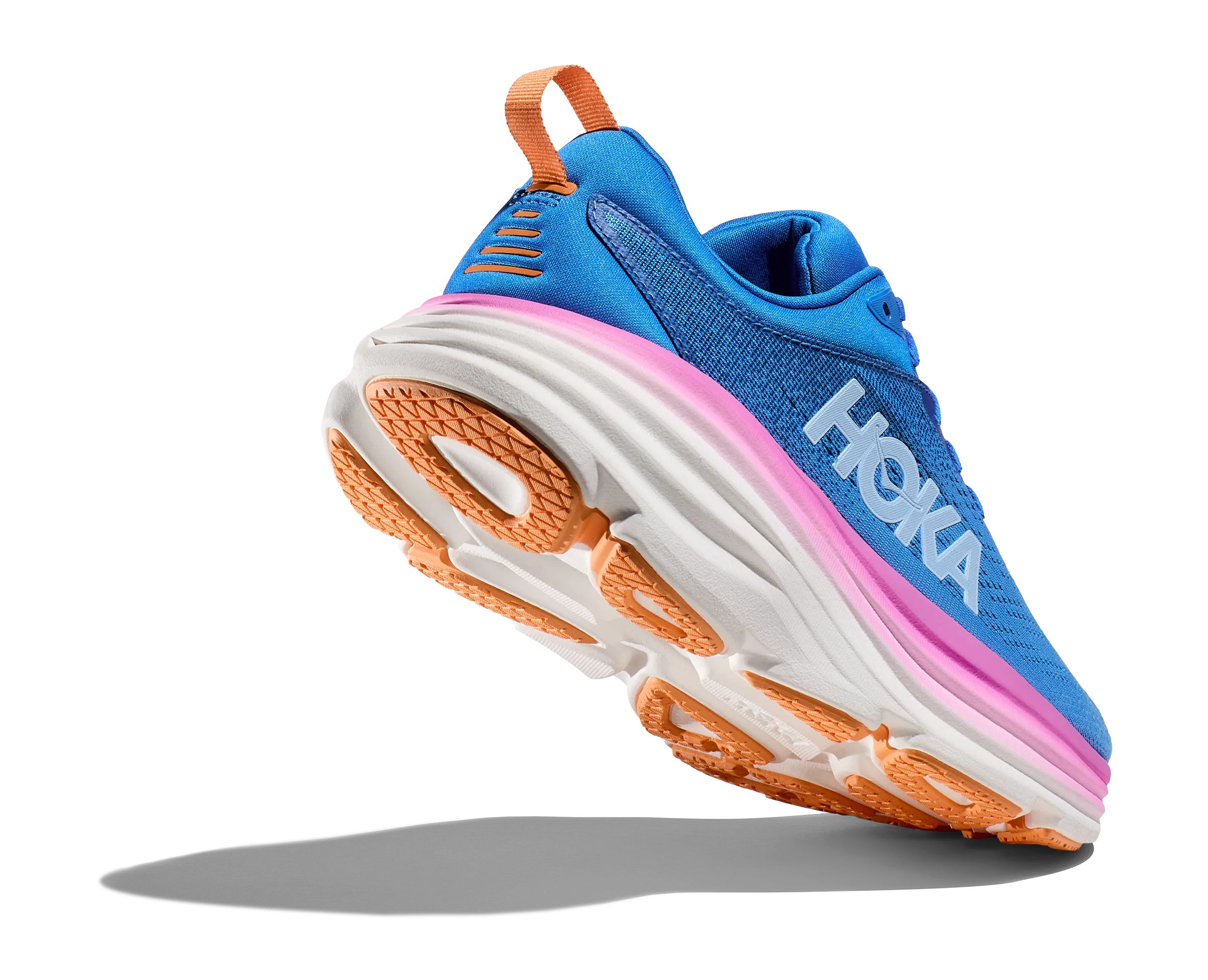 Women's Hoka Bondi 8 Color: Coastal Sky / All Aboard (WIDE WIDTH)