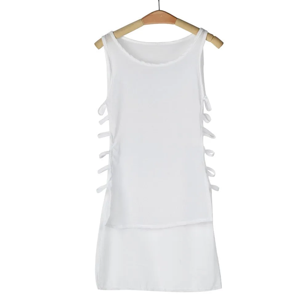 Womens Sexy Summer Tops - Casual Chiffon Top Sleeveless Blouse Tank Tops