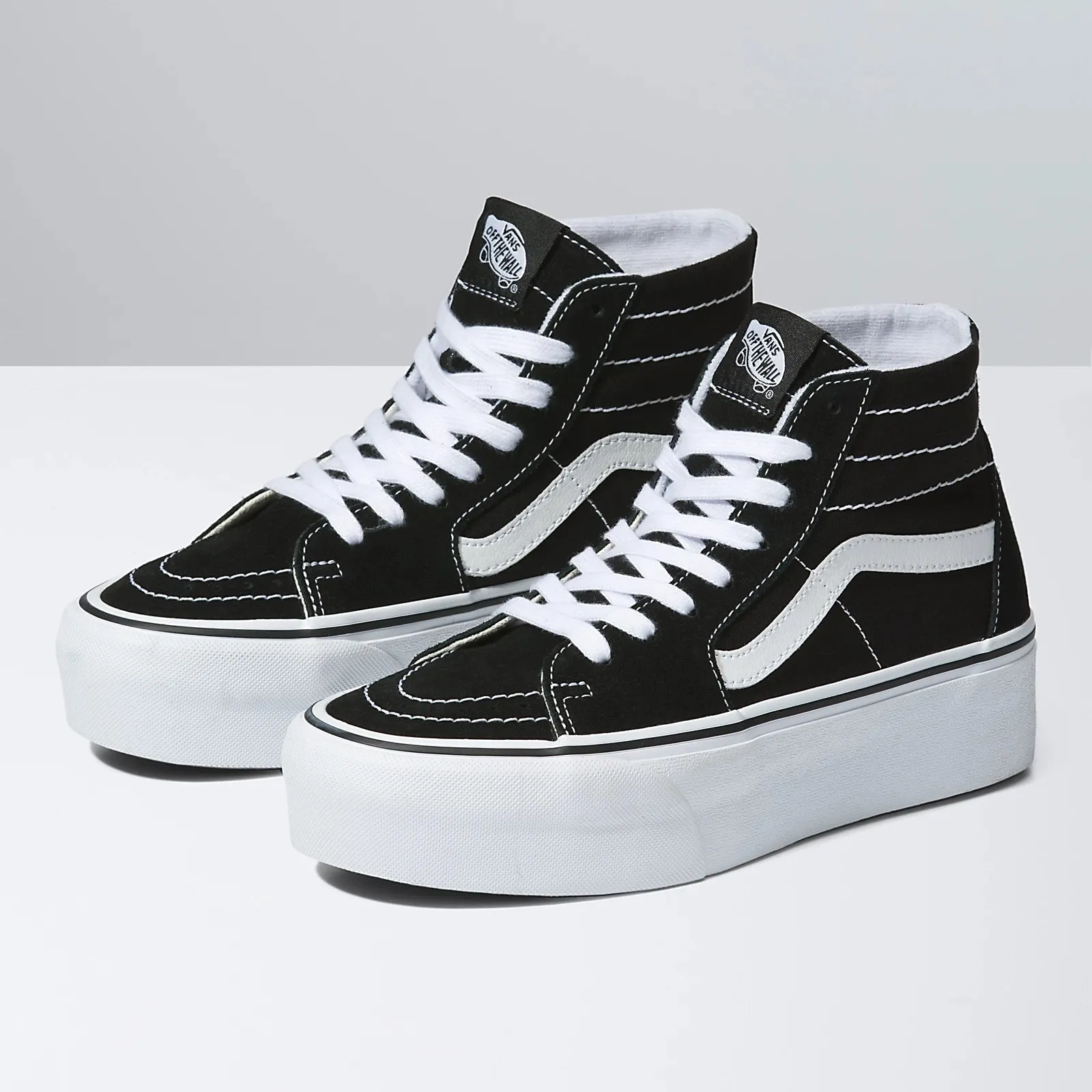 Women's SK8-Hi Tapered Stackform (Canvas) - Black / True White